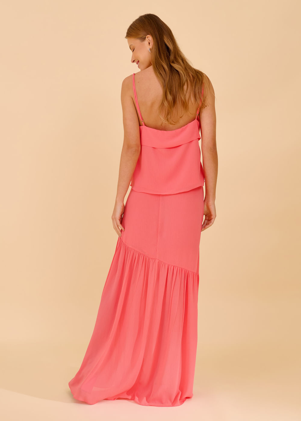 54.30.3606PTY SAIA LONGA RECORTE ASSIMETRICO COM BABADO