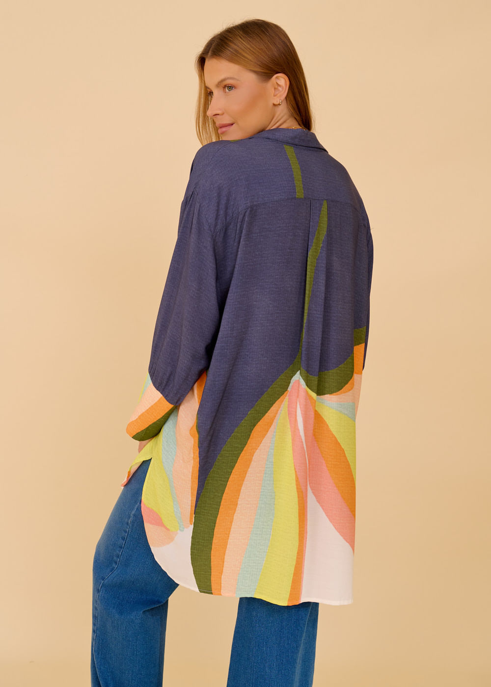 55.20.3609MAR CAMISA OVERSIZED ESTAMPA COLOR TULIPE