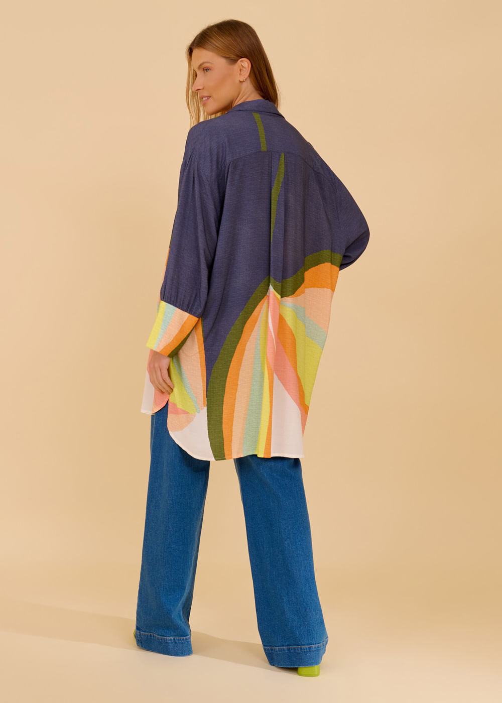 55.20.3609MAR CAMISA OVERSIZED ESTAMPA COLOR TULIPE