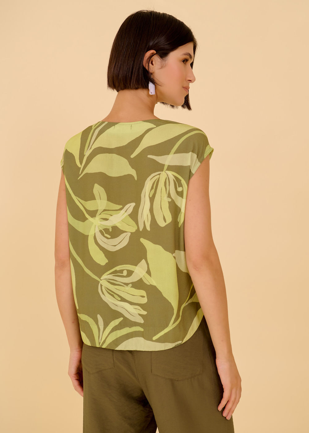 57.20.3611EST BLUSA MANGA CURTA ESTAMPA GREEN BOWL