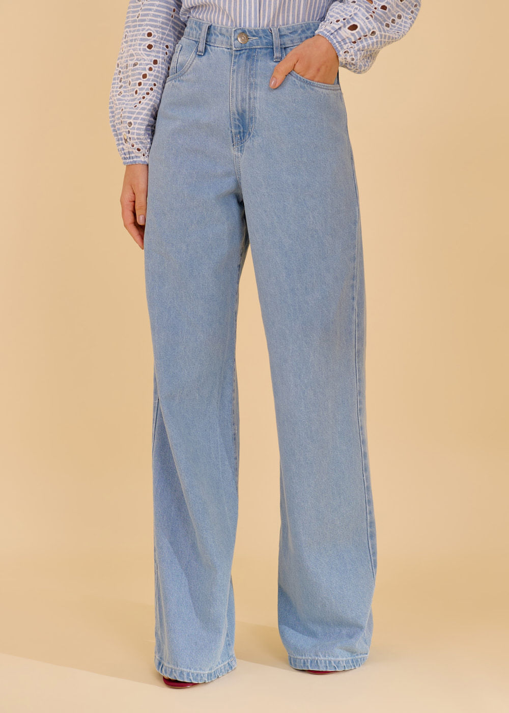 12.25.3606DEL CALÇA JEANS WIDE LEG