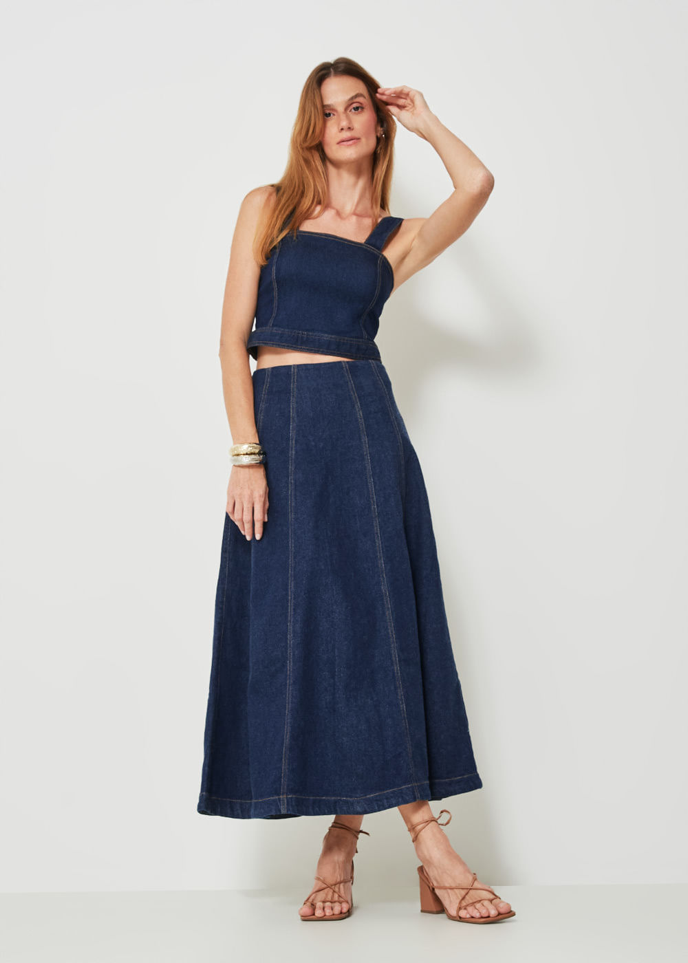 14.21.7601AMA SAIA MIDI JEANS RECORTES