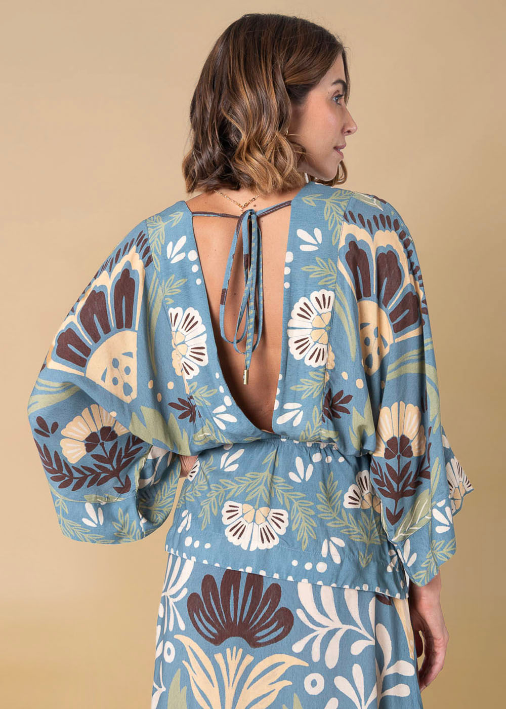 53.22.3616LGA VESTIDO MIDI DETALHADO ESTAMPA MARAGOGI