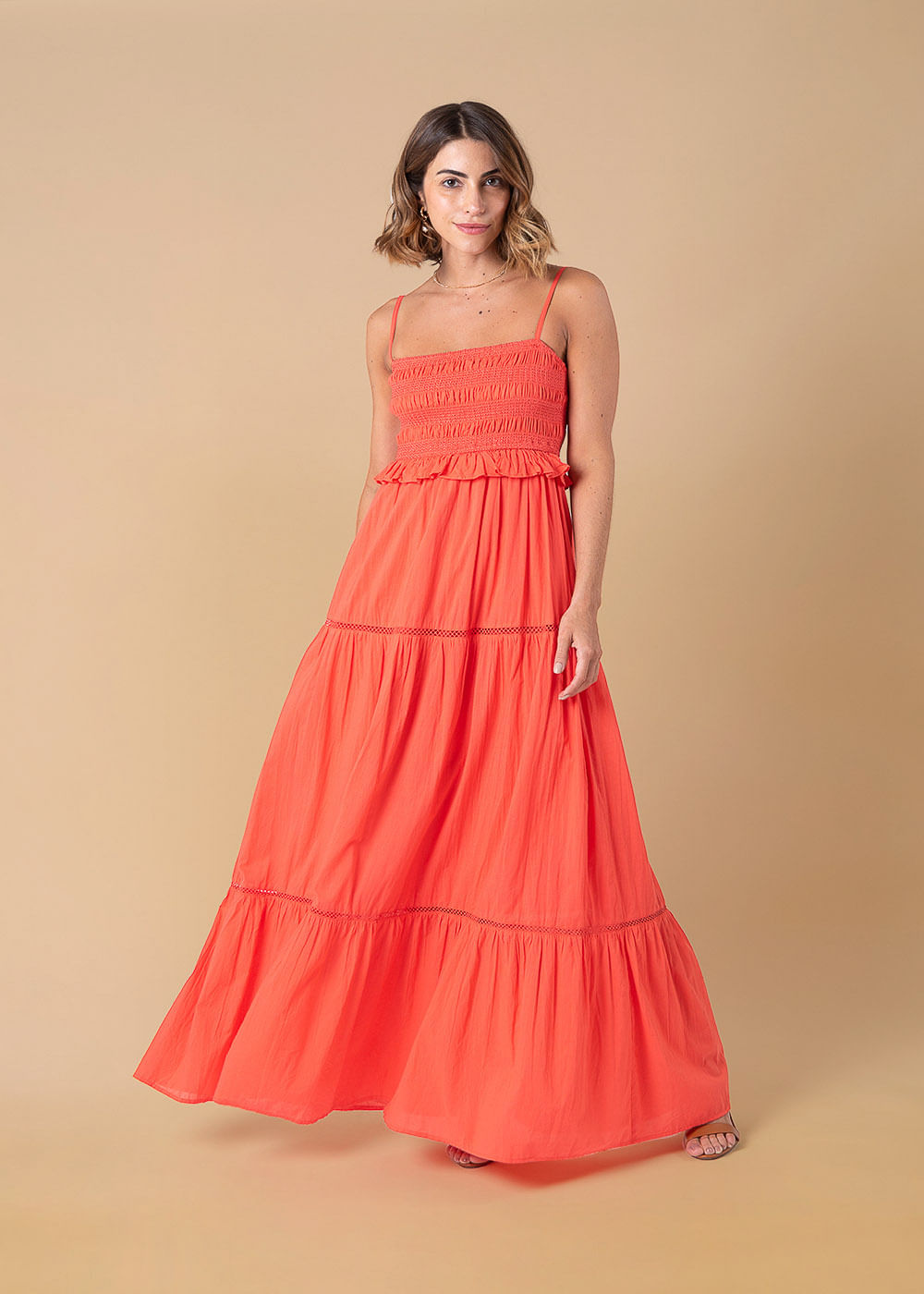 53.40.3609VMT VESTIDO LONGO COM LASTEX BORDADO