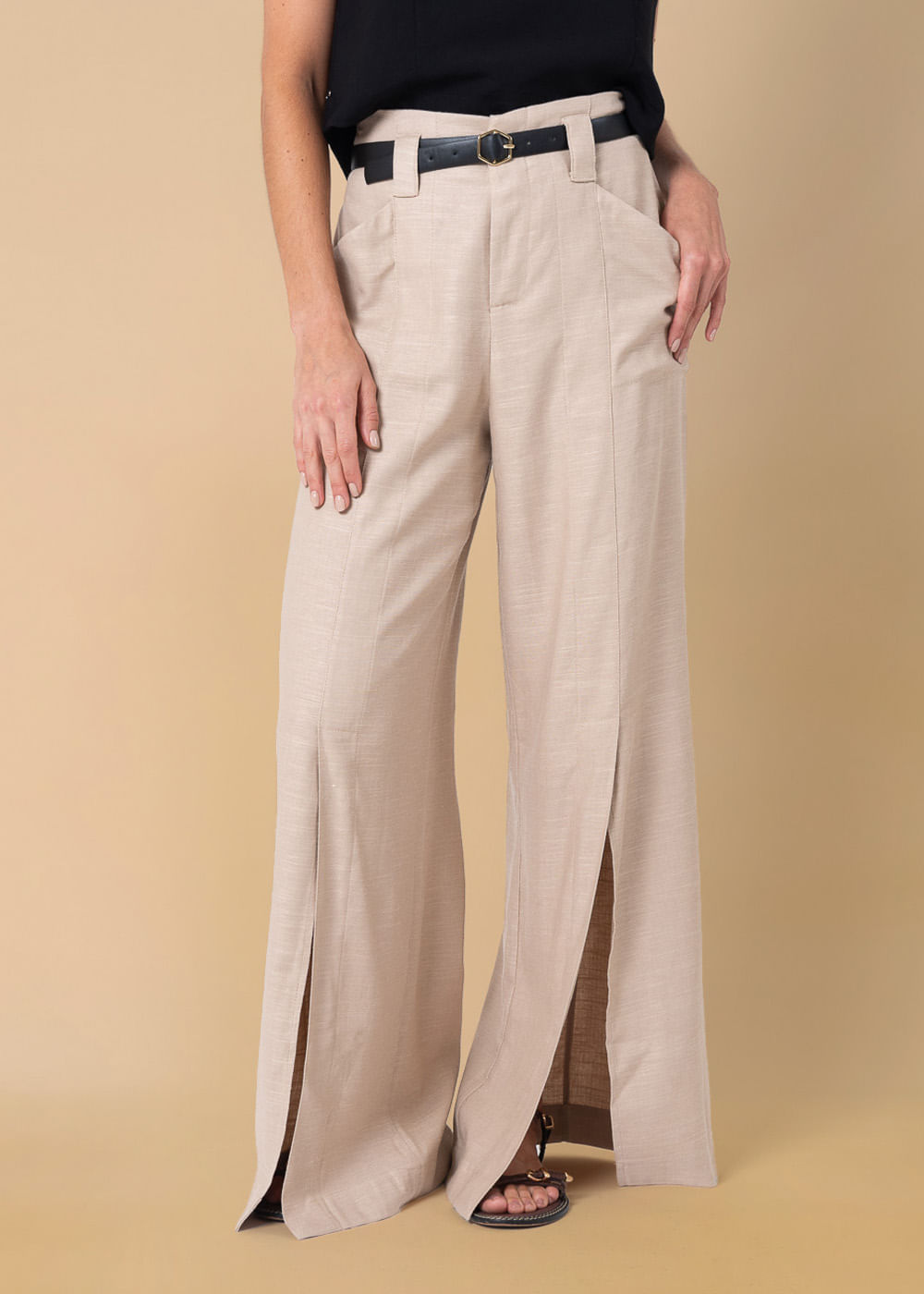 52.10.3609CML CALÇA PANTALONA COM FENDAS