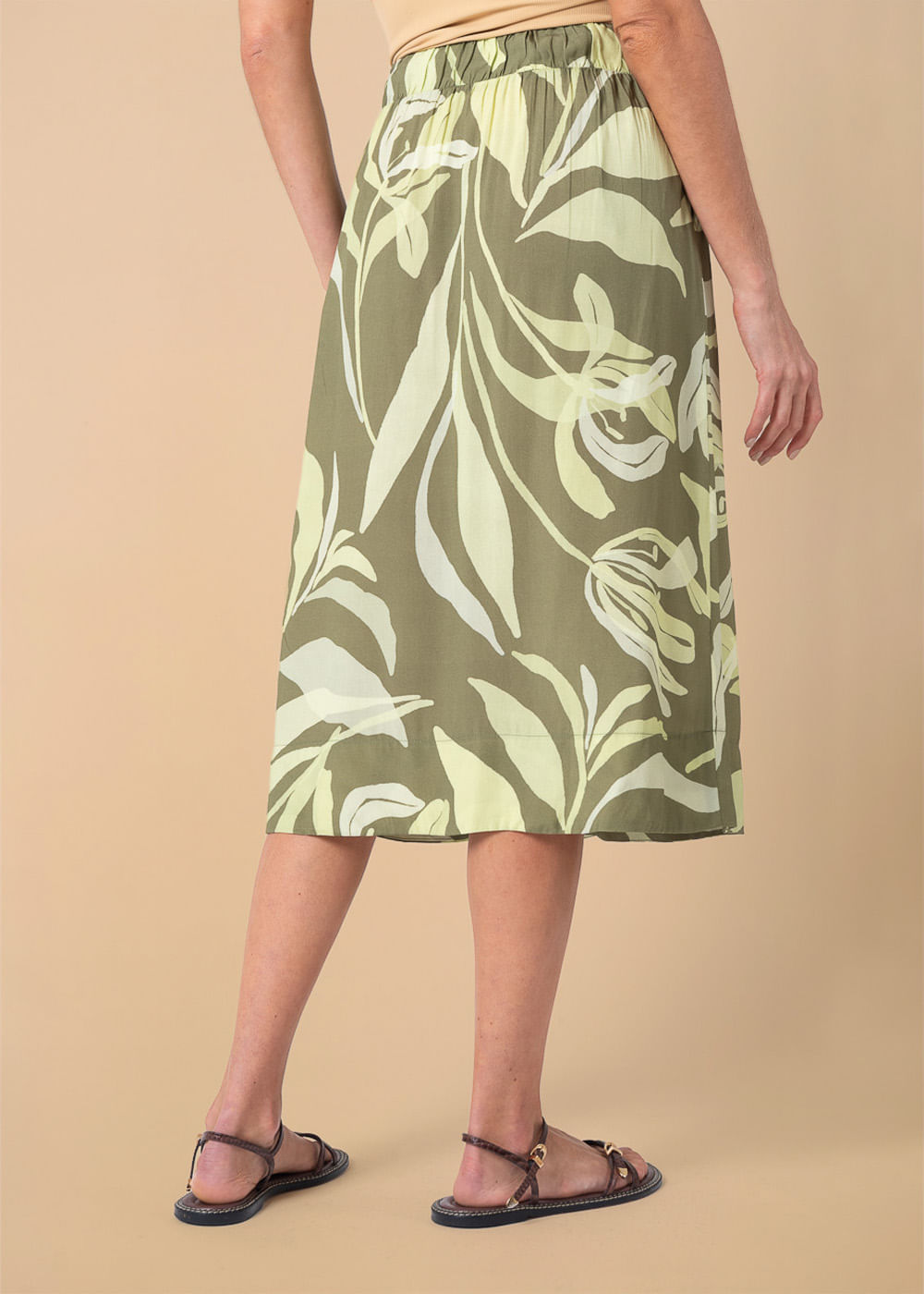 54.20.3615EST SAIA MIDI DETALHADA ESTAMPA GREEN BOWL