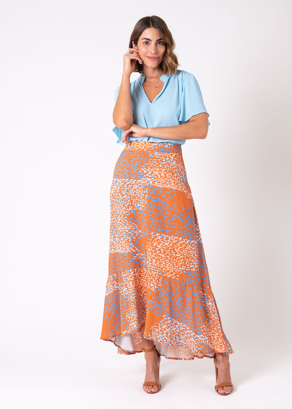 54.40.7204PAP SAIA LONGUETE ESTAMPA COLOR DOTS