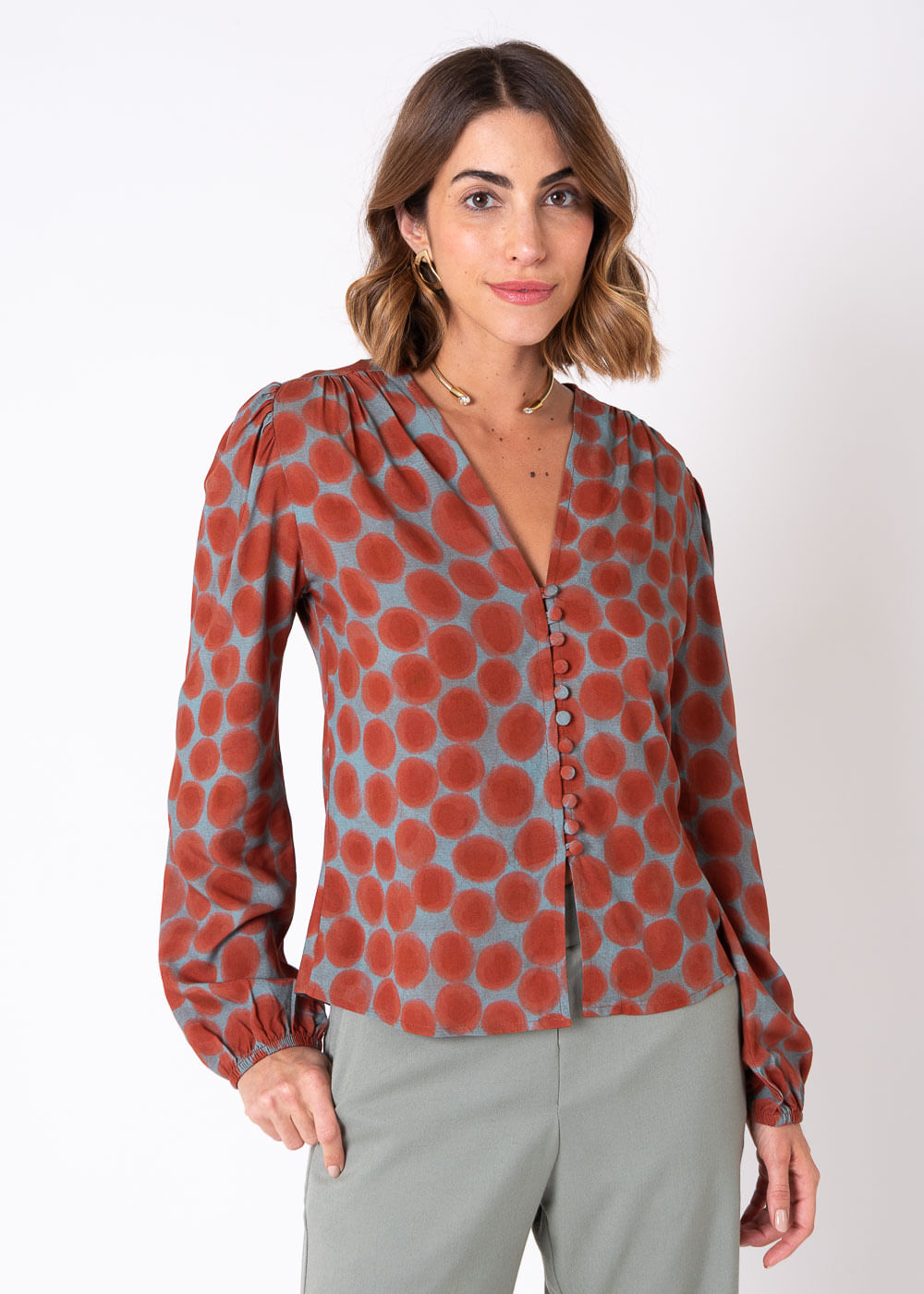 55.20.7401EST CAMISA MANGA LONGA ESTAMPA POÁ RETRÔ