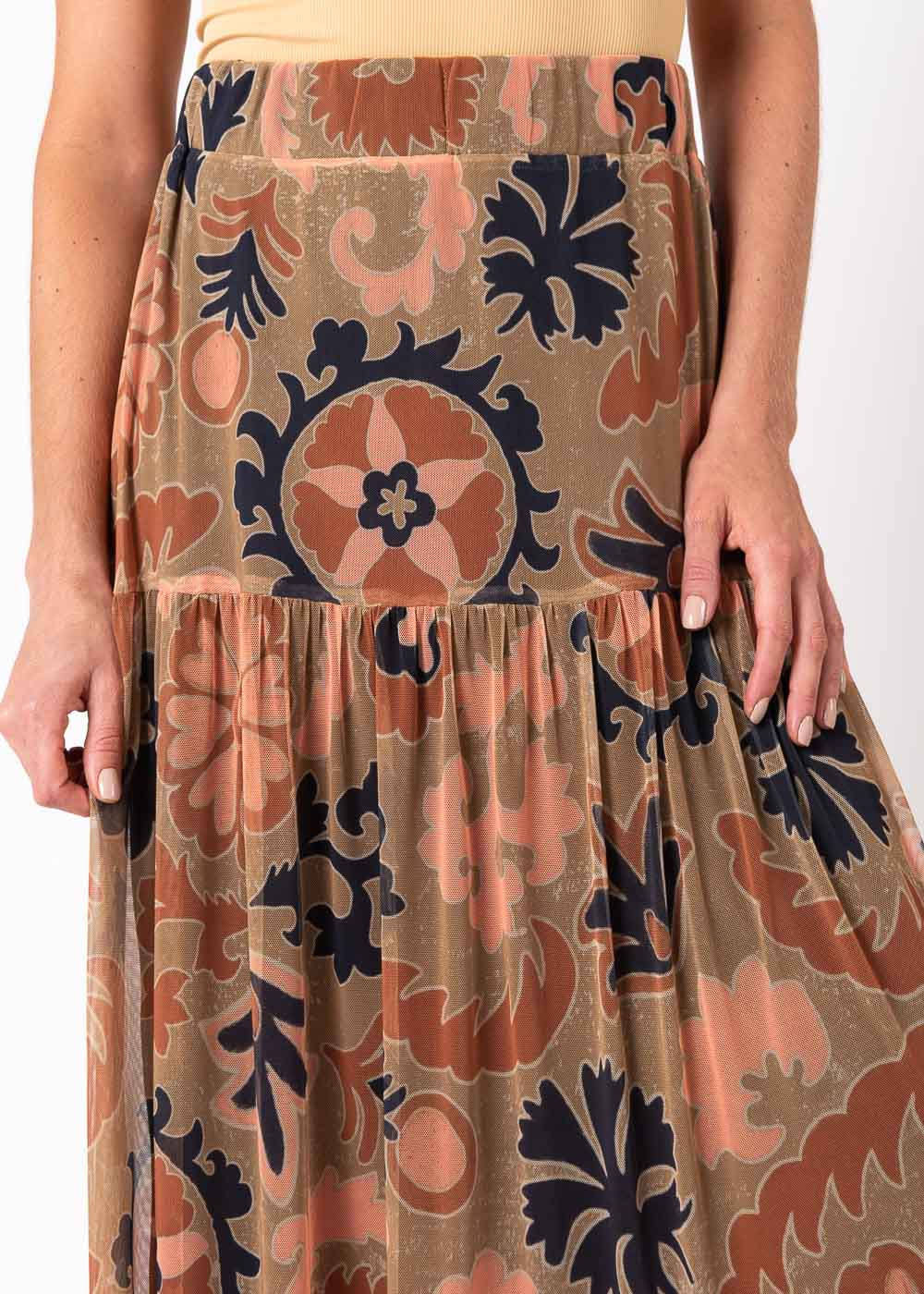 64.40.7502EST SAIA LONGUETE MALHA TULE ESTAMPA MANDALA