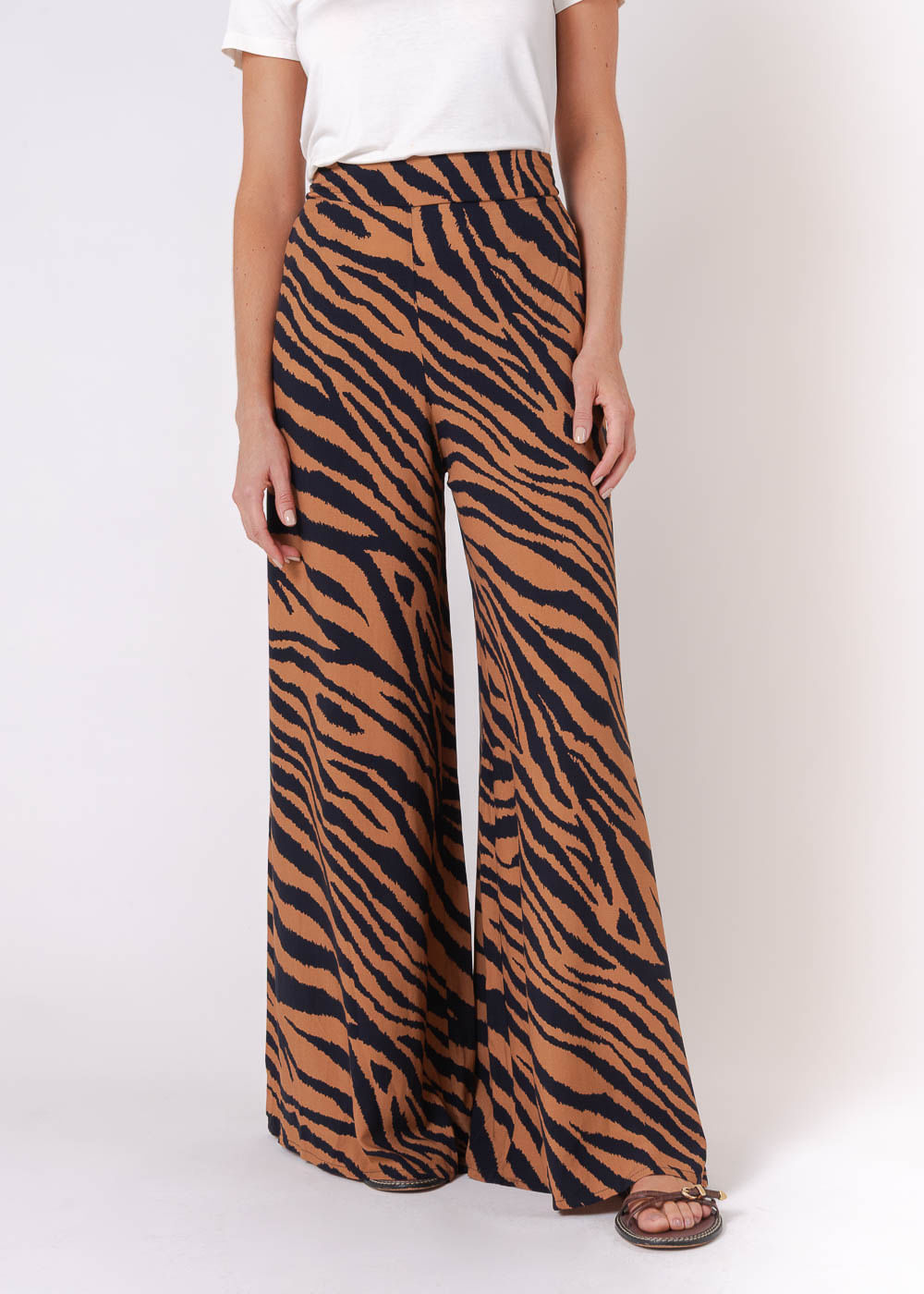 52.23.7301EST CALÇA PANTALONA ESTAMPA ZEBRA BICOLOR
