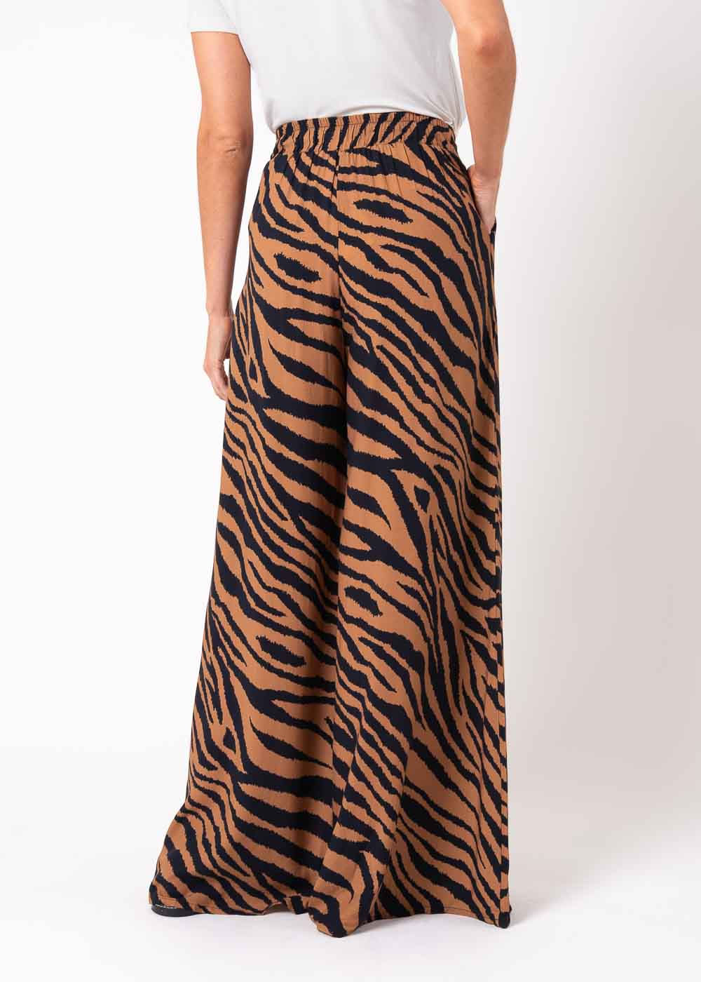 52.23.7301EST CALÇA PANTALONA ESTAMPA ZEBRA BICOLOR