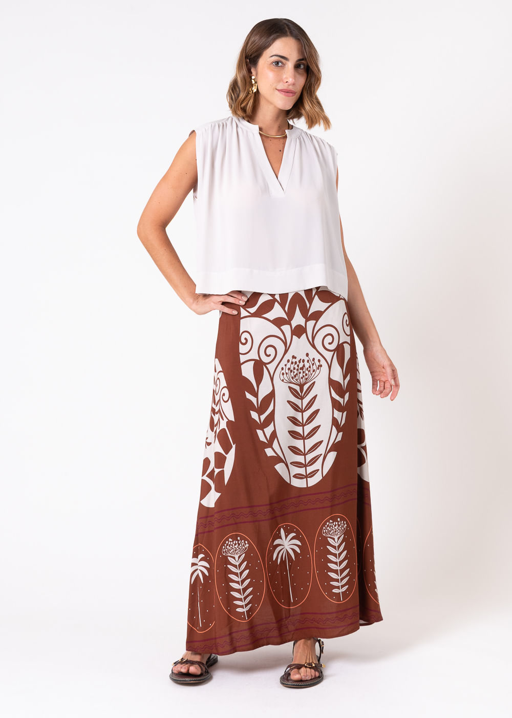 54.40.7301EST SAIA LONGUETE EVASÊ ESTAMPA HAWAII