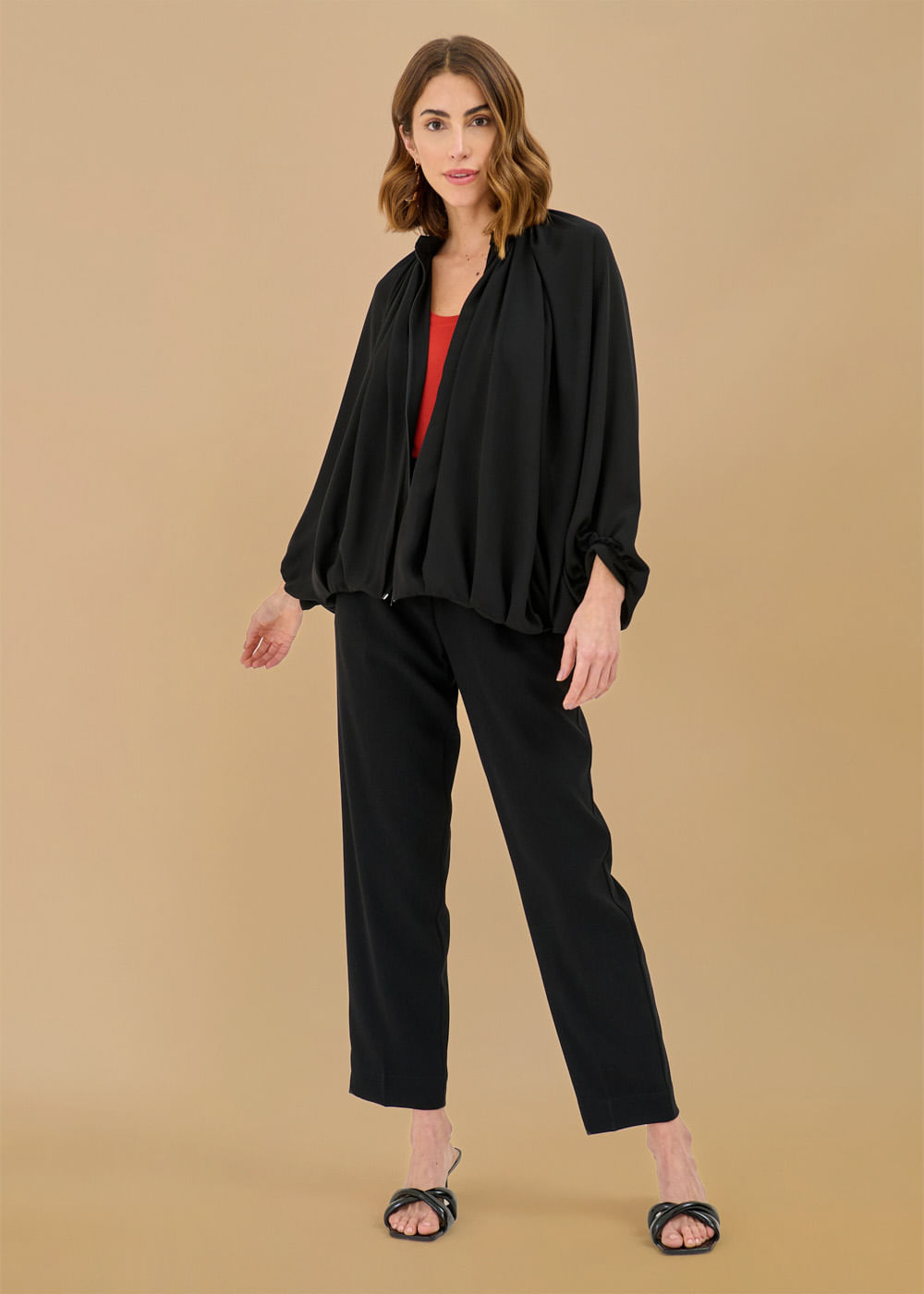 51.30.3602PTO JAQUETA DETALHADA CHIFFON