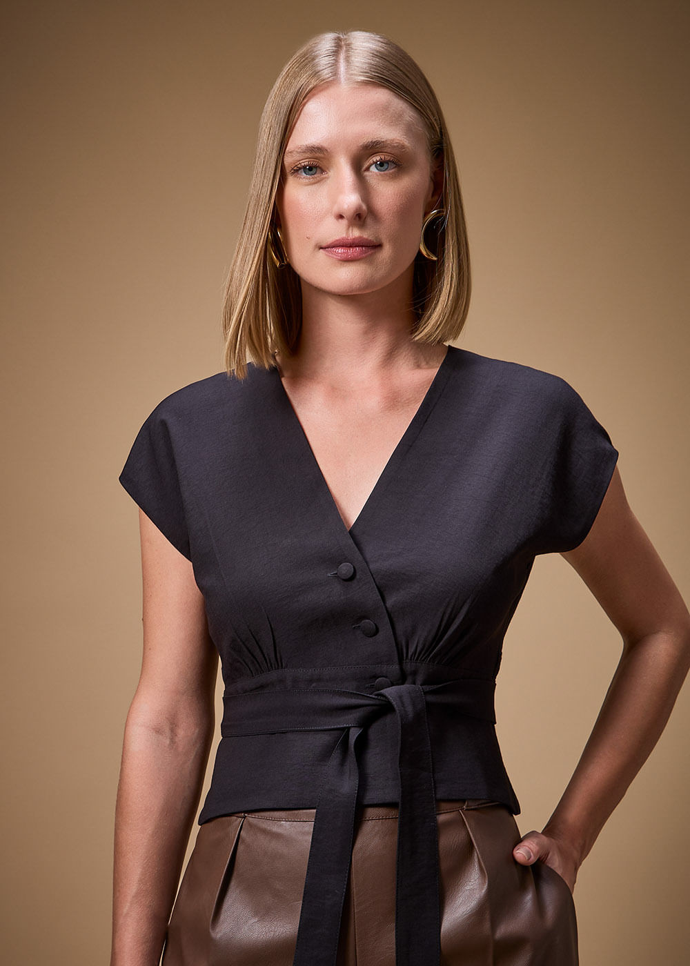 57.40.3702PTO BLUSA MANGA JAPONESA  DECOTE V- HIGHLINE