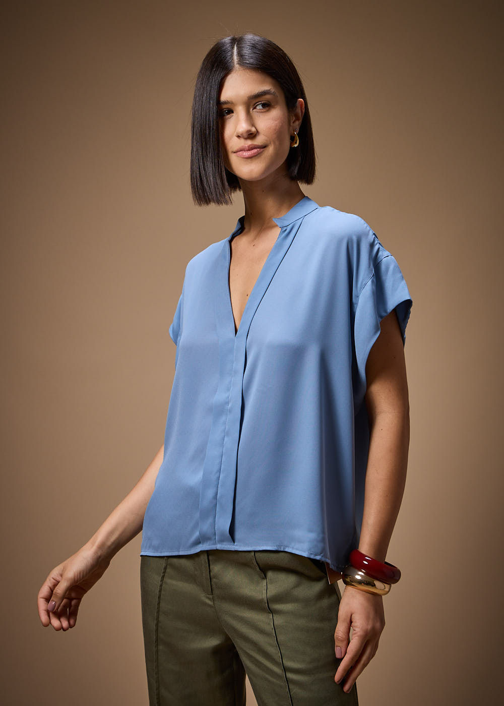 57.40.3708MZU BLUSA CHIFFON GOLA PADRE M/C