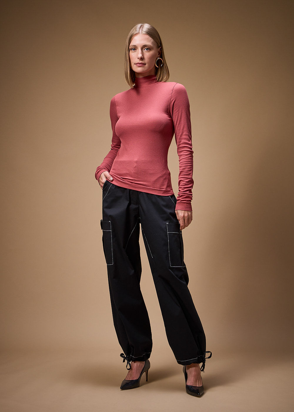 66.10.3701LOT BLUSA M/L MALHA CANELADA