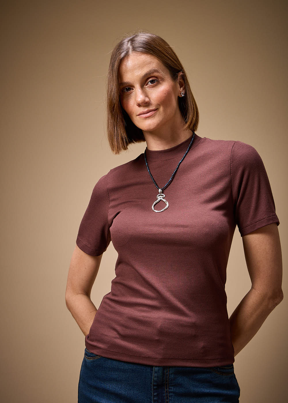 67.10.3701SOY BLUSA M/C MALHA CANELADA