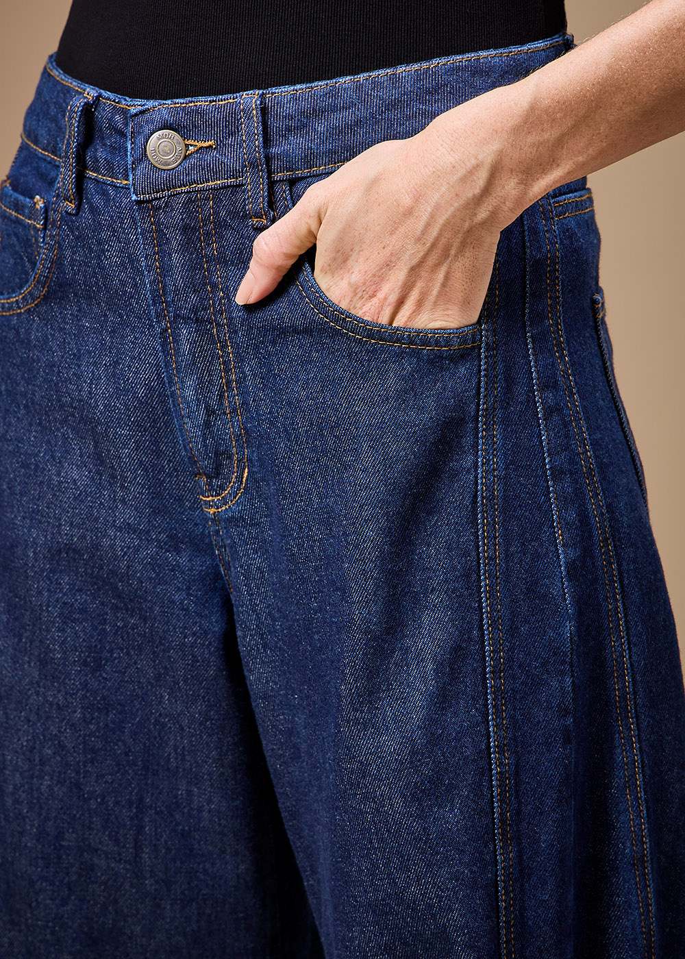 12.24.3701AMA CALÇA JEANS BARREL FIVE POCKETS