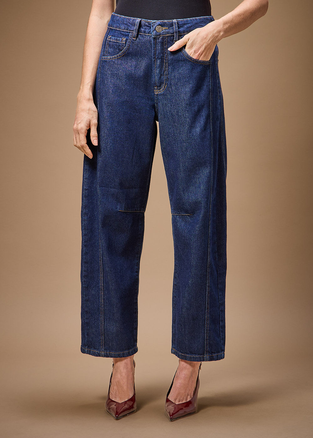 12.24.3701AMA CALÇA JEANS BARREL FIVE POCKETS