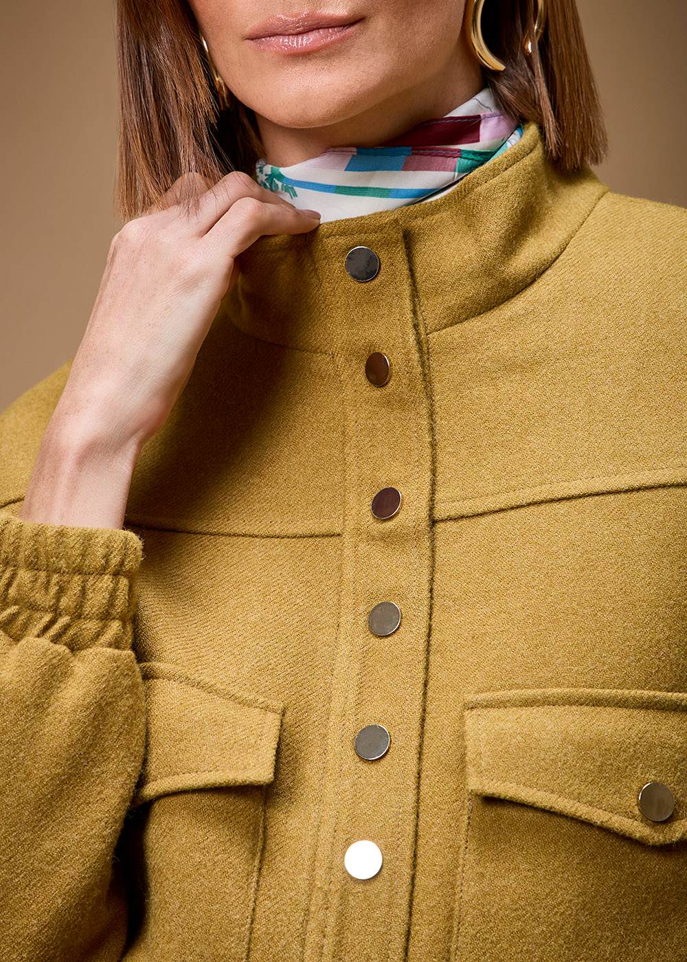 21.40.3705OLI JAQUETA CURTA BOMBER DE LÃ