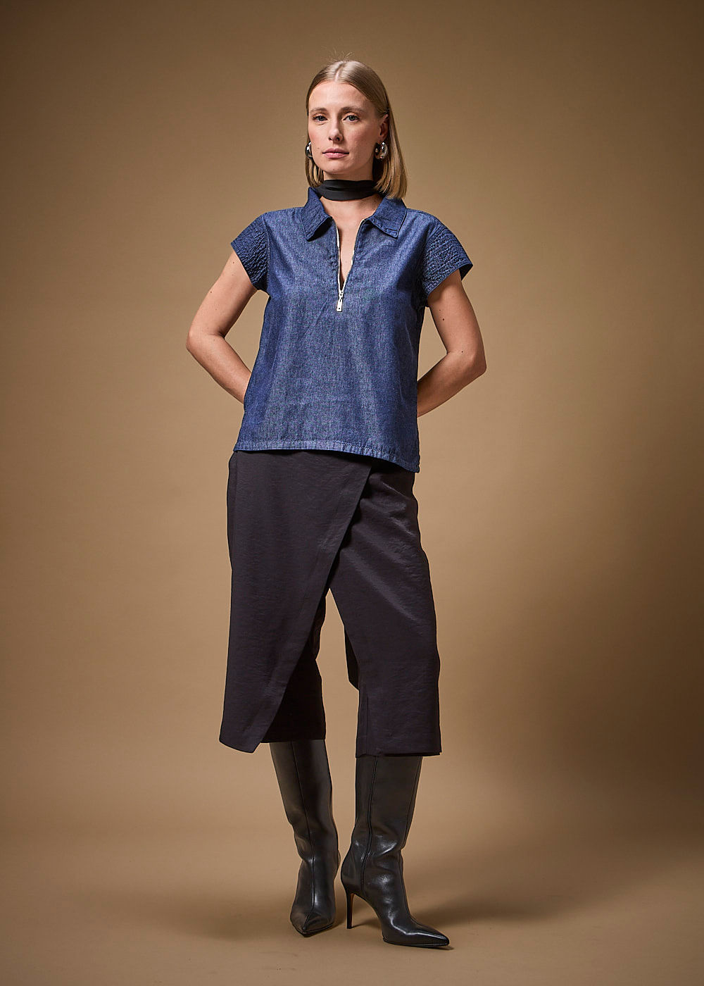 22.21.3702PTO CALÇA RETA TRANSPASSADA - HIGHLINE