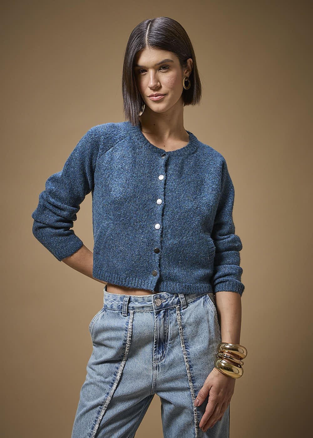 45.40.3702MZU CARDIGÃ  CASHMERE COM BOLSOS