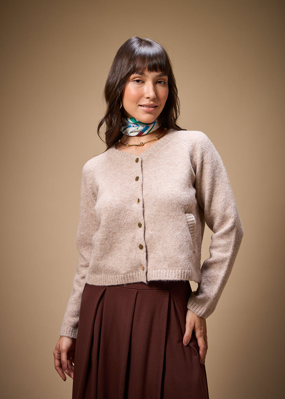 45.40.3702SHO CARDIGÃ  CASHMERE COM BOLSOS