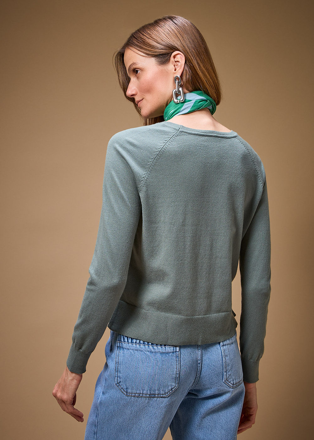 46.10.3703BON BLUSA DE TRICOT GOLA CARECA