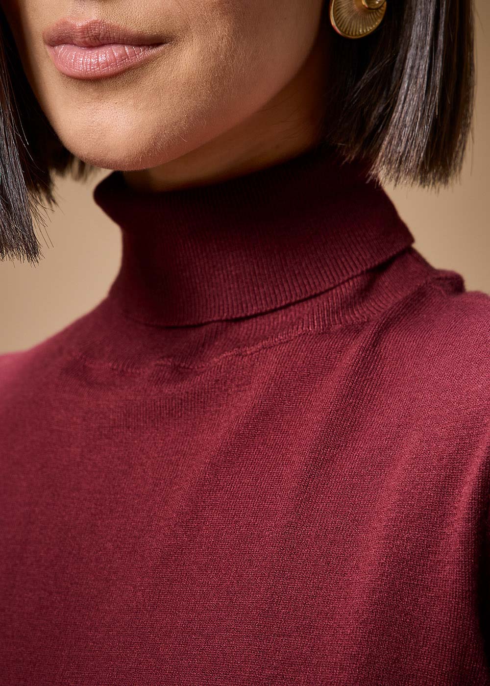 47.40.3701UME BLUSA DE TRICOT LIGHT M/C GOLA ALTA