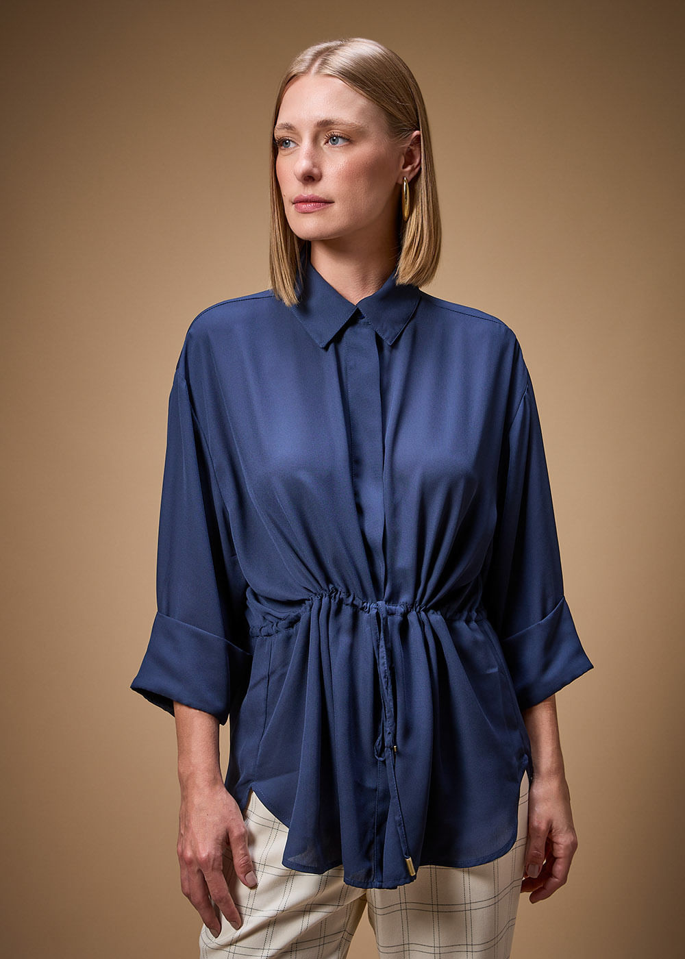 51.30.3702IKE PARKA CHIFFON DETALHE AMARRAÇÃO