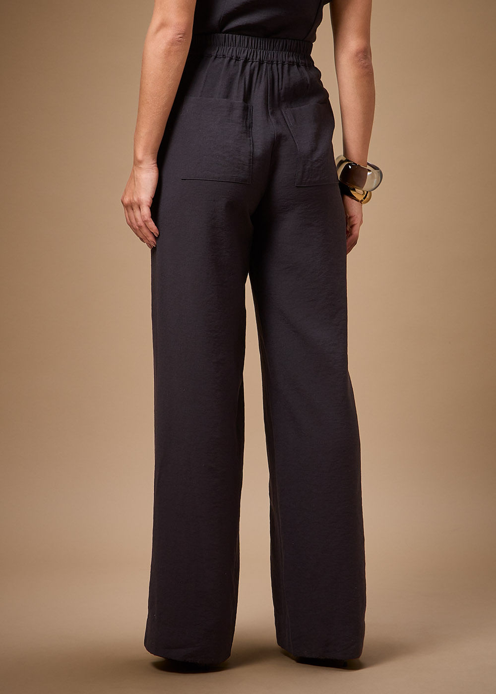 52.10.3703PTO CALÇA PANTALONA COM NERVURAS - HIGHLINE