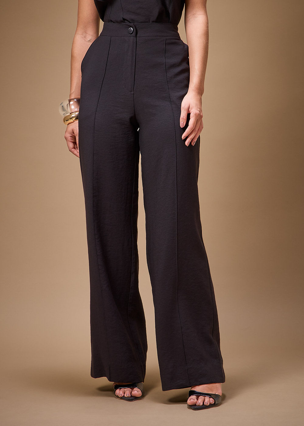 52.10.3703PTO CALÇA PANTALONA COM NERVURAS - HIGHLINE