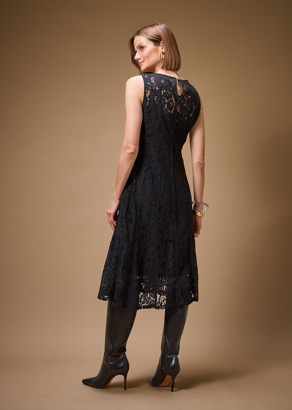 53.11.3701PTO VESTIDO MIDI RENDA COM RECORTES - HIGHLINE