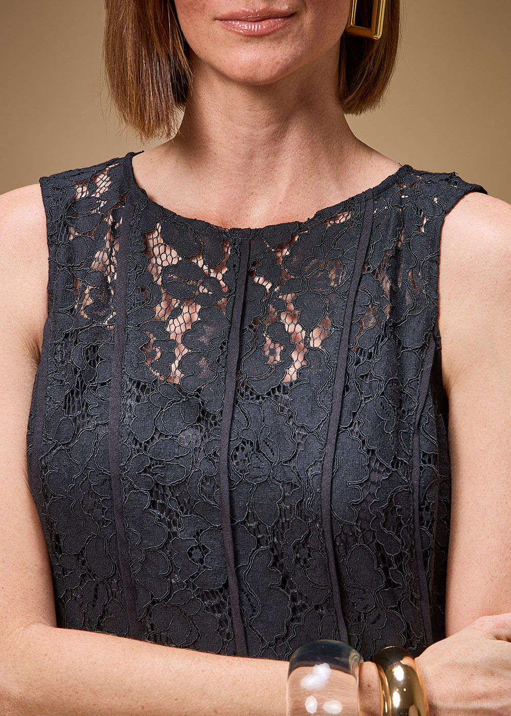 53.11.3701PTO VESTIDO MIDI RENDA COM RECORTES - HIGHLINE