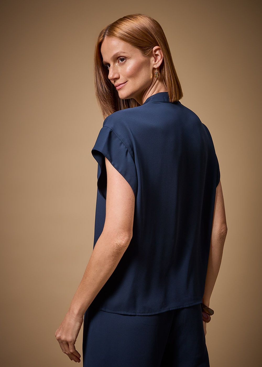 57.40.3712IKE BLUSA GOLA PADRE M/C CHIFFON