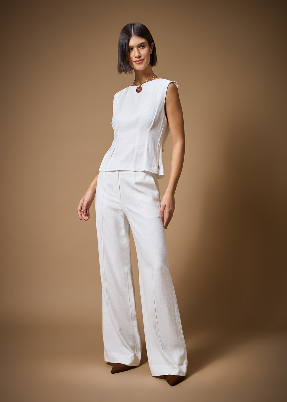 52.10.3703OFW CALÇA PANTALONA COM NERVURAS - HIGHLINE