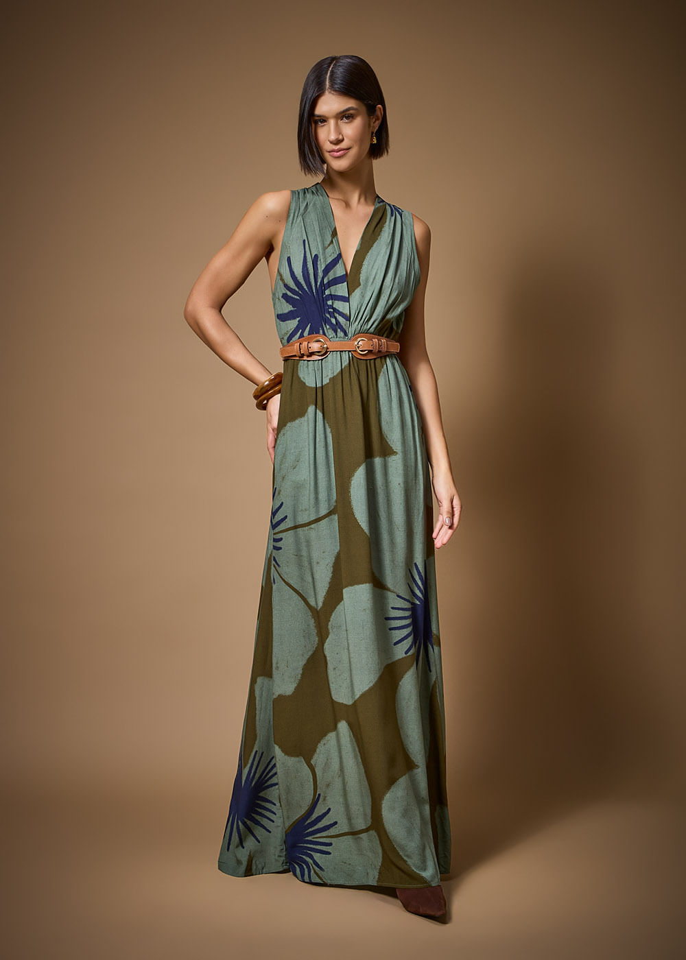 53.51.3704BON VESTIDO LONGO REGATA ESTAMPA HANA