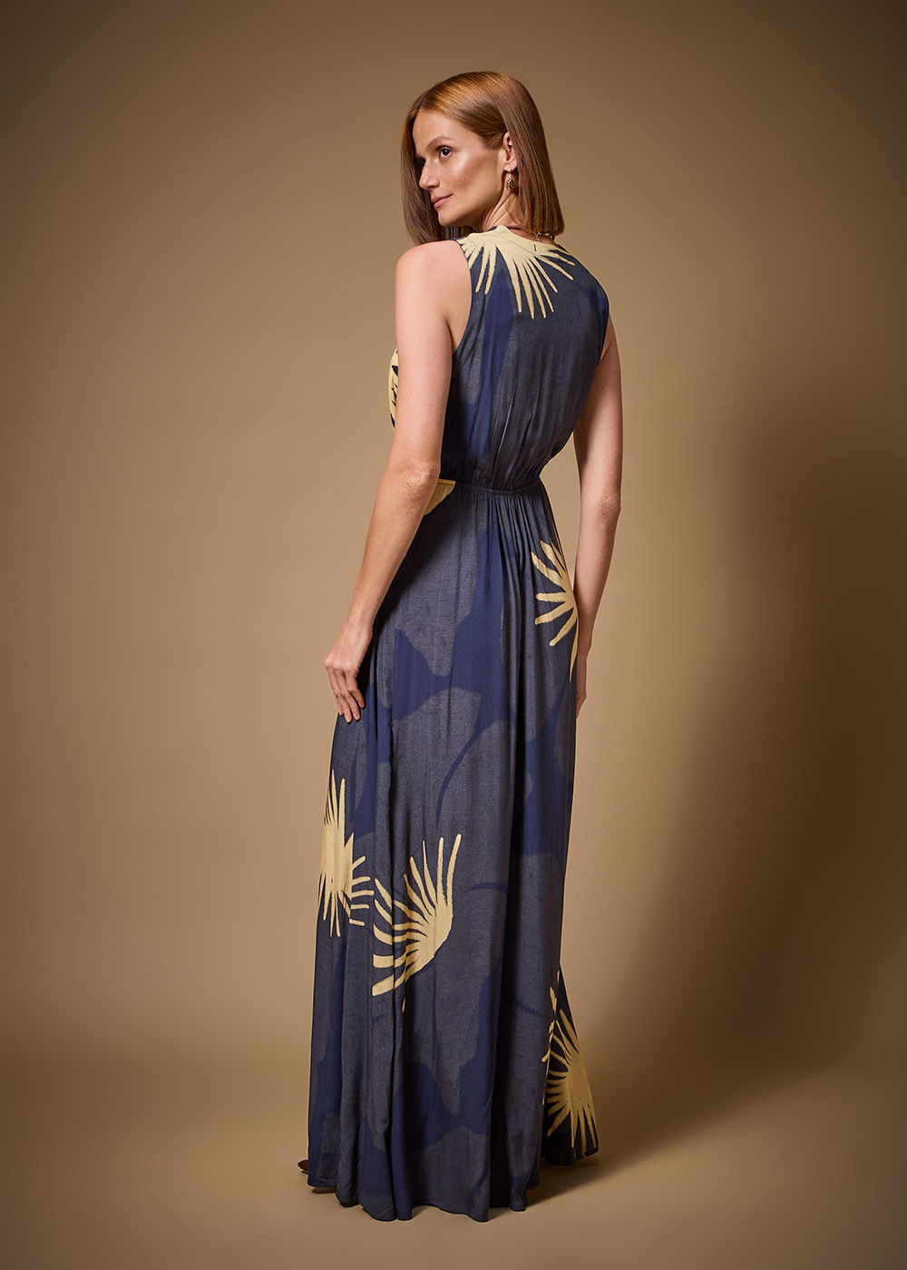 53.51.3704IKE VESTIDO LONGO REGATA ESTAMPA HANA