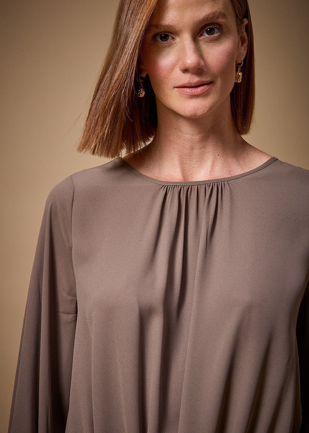 56.40.3709CHU BLUSA M/L BARRA AJUSTÁVEL CHIFFON