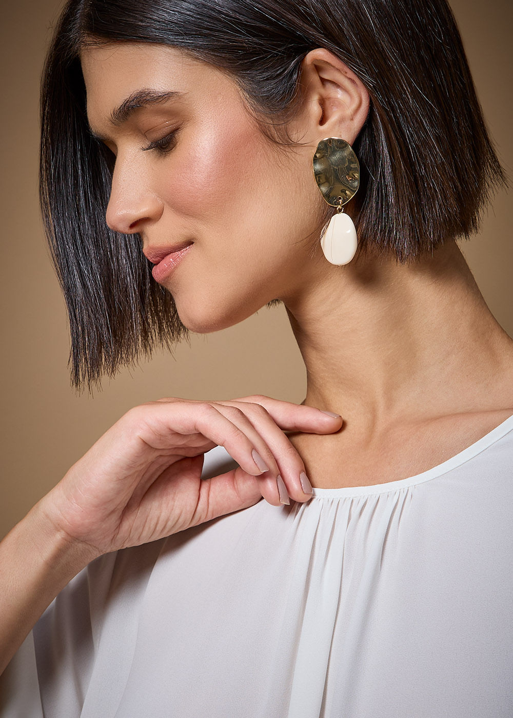 56.40.3709OFW BLUSA M/L BARRA AJUSTÁVEL CHIFFON