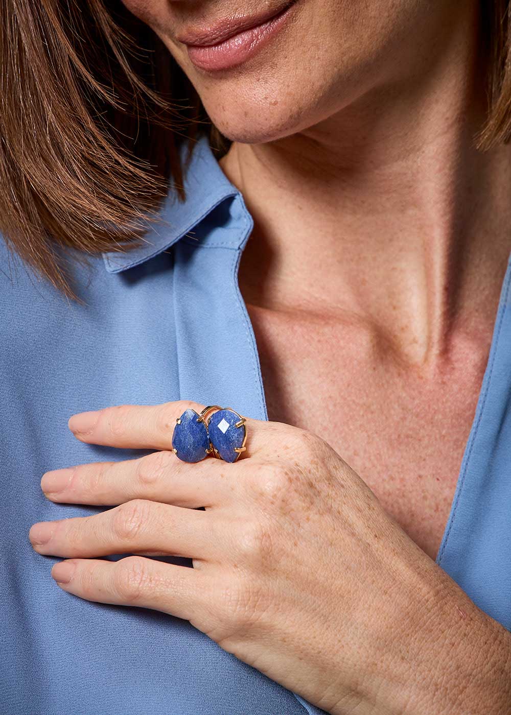 75.20.3701DOU ANEL PEDRA LÁPIS  LÁZULI