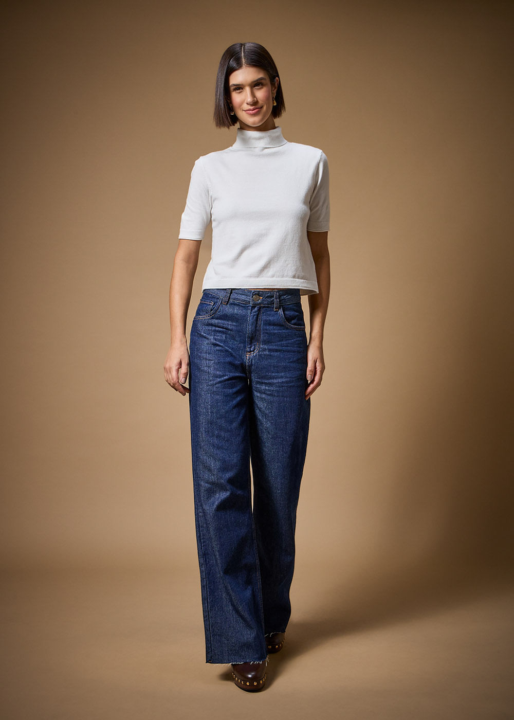 47.40.3701OFW BLUSA DE TRICOT LIGHT M/C GOLA ALTA