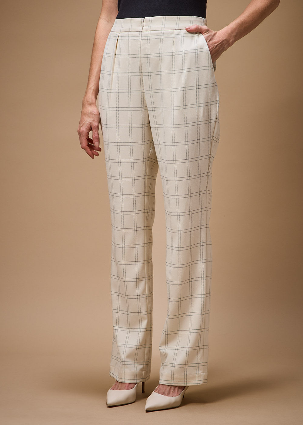 22.21.3704ARE CALÇA RETA XADREZ - HIGHLINE