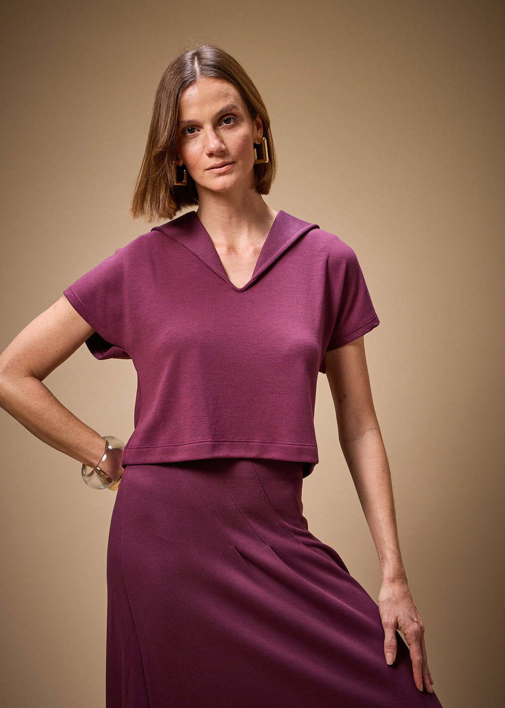 67.40.3707UKI BLUSA M/C GOLA MARINHEIRO