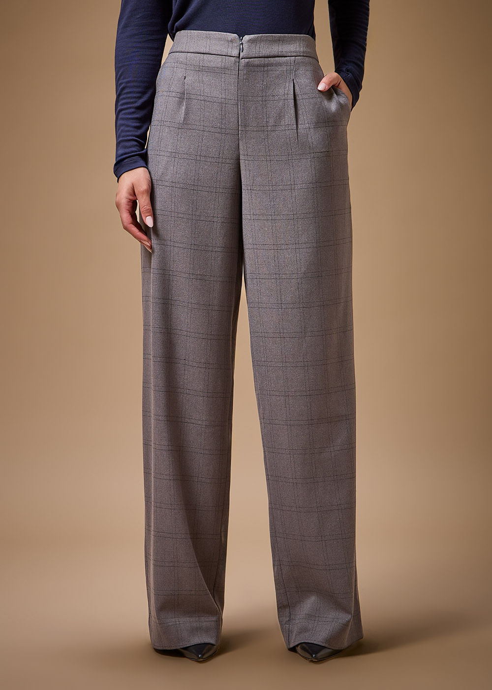 22.21.3706CIN CALÇA  RETA XADREZ