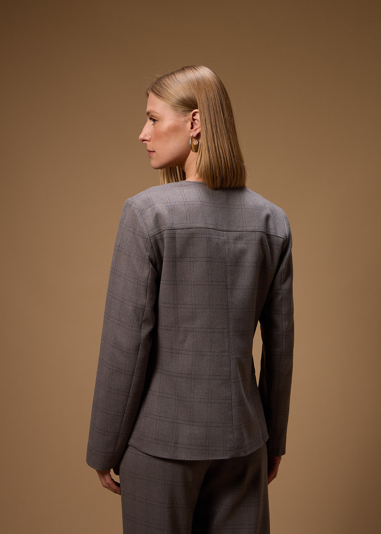 21.30.3714CIN BLAZER ZIPER FRONTAL XADREZ